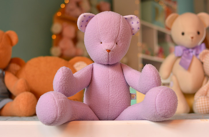 Urso de brincar sem botões