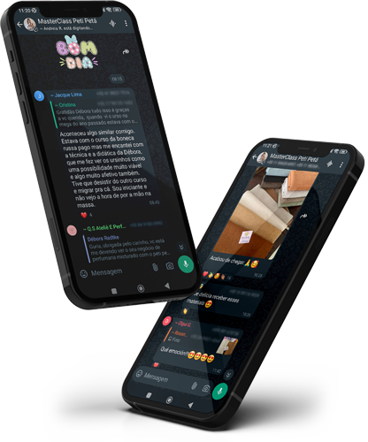 Celular com Masterclass no WhatsApp
